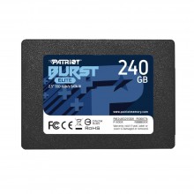 SSD | PATRIOT | Burst Elite | 240GB | SATA 3.0 | 3D NAND | Write speed 320 MBytes/sec | Read speed 450 MBytes/sec | 2,5" | TBW 1