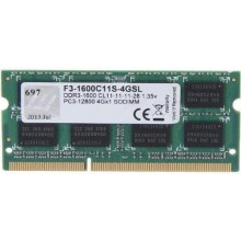 NB MEMORY 4GB PC12800 DDR3/SO F3-1600C11S-4GSL G.SKILL