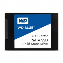 SSD | WESTERN DIGITAL | Blue | 2TB | SATA 3.0 | TLC | Write speed 530 MBytes/sec | Read speed 560 MBytes/sec | 2,5" | TBW 500 TB