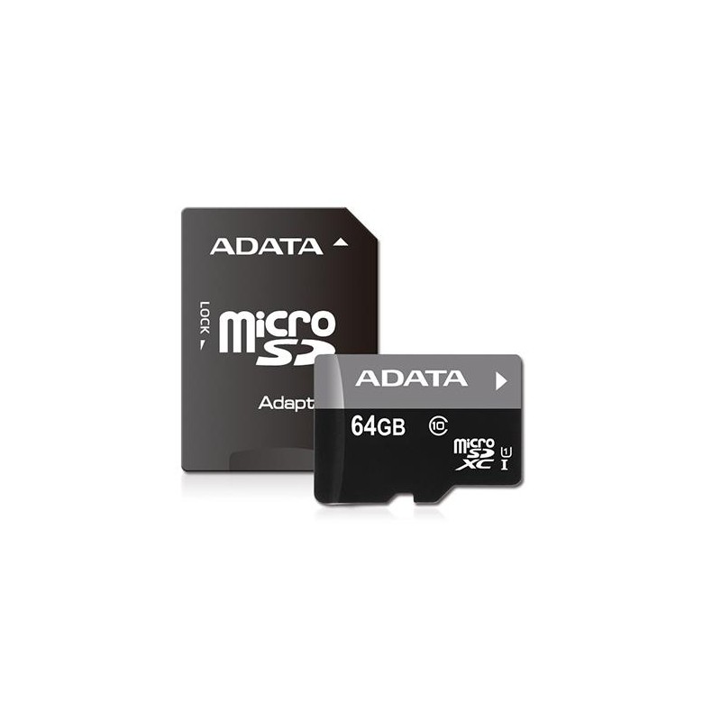 MEMORY MICRO SDXC 64GB CLASS10/W/AD AUSDX64GUICL10-RA1 ADATA